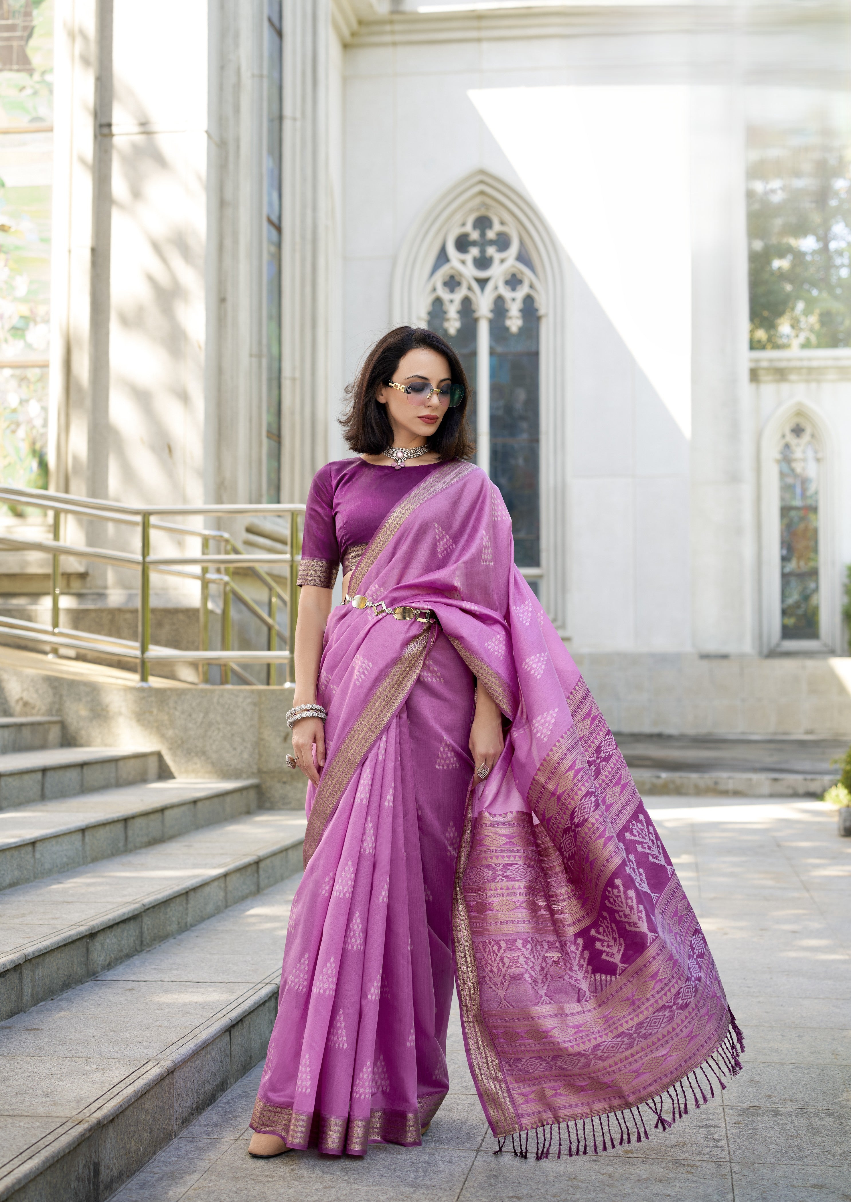 Royal Silk Saree with Exquisite All-Over Zari