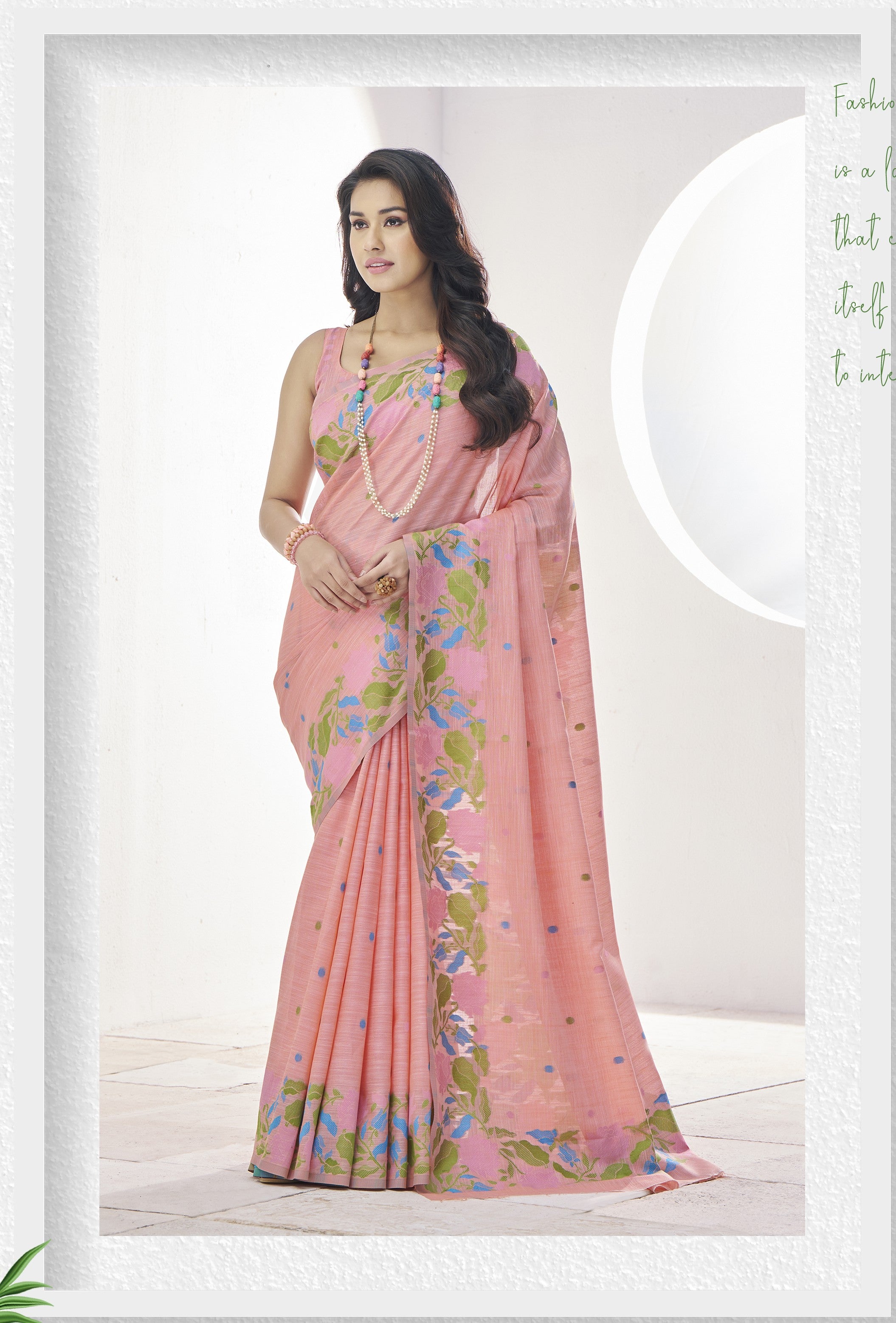 Cotton Saree With Floral Print
