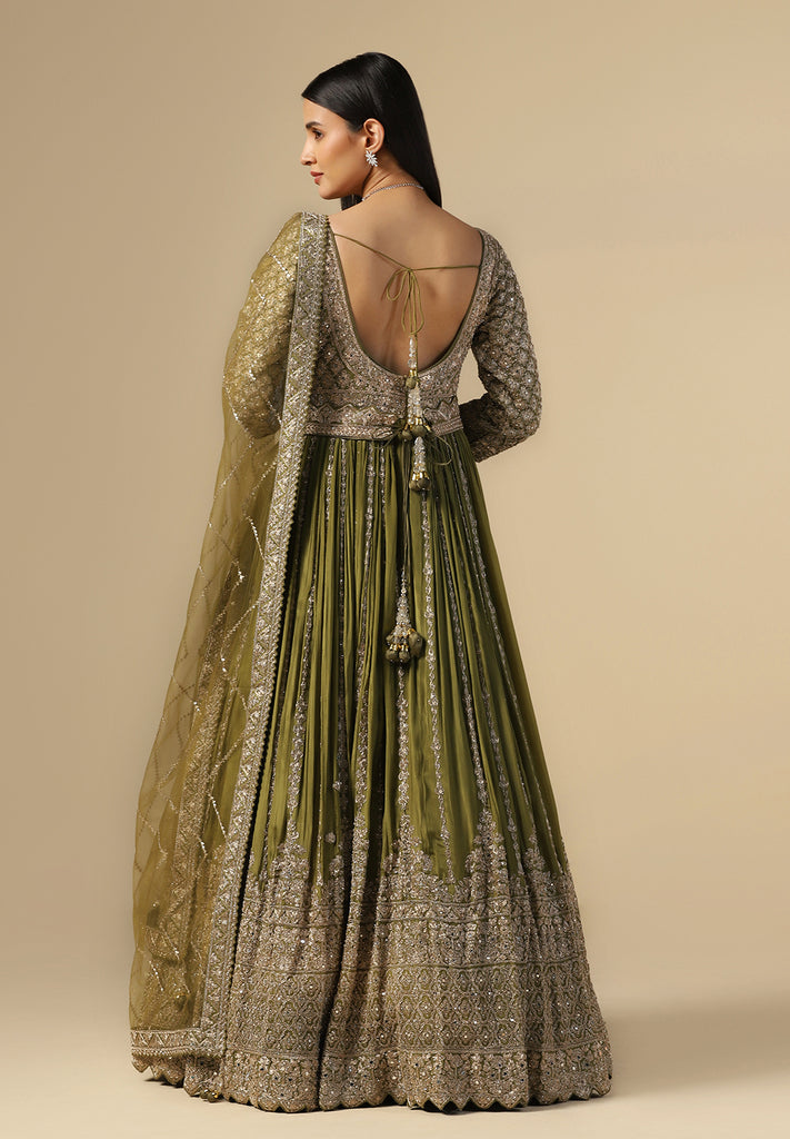 Green Anarkali Gown Online