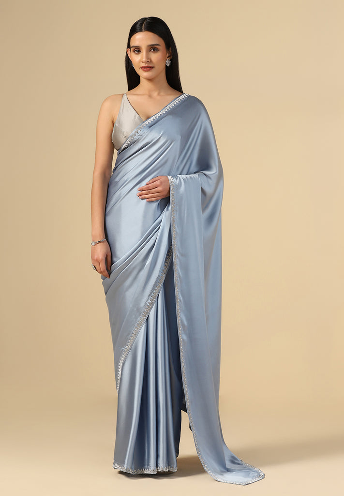 Satin Crepe Designer Saree