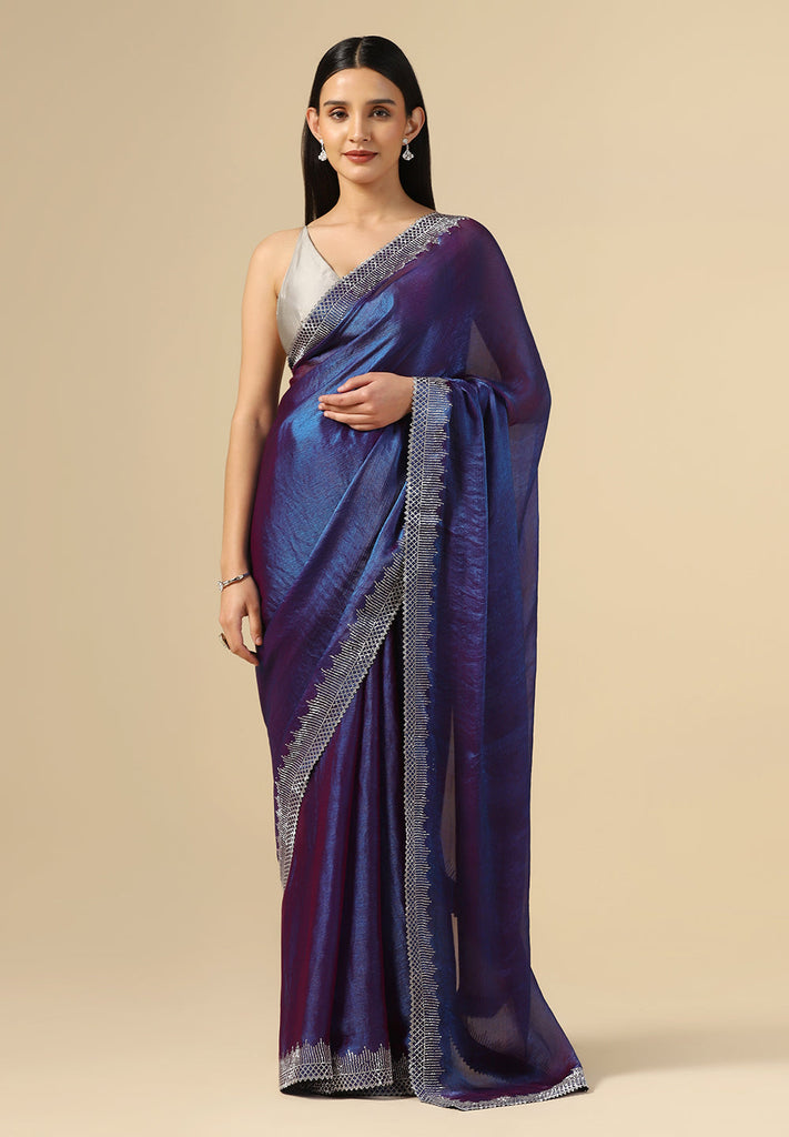 SWAROVSKI CUT WORK EMBROIDERY SAREE