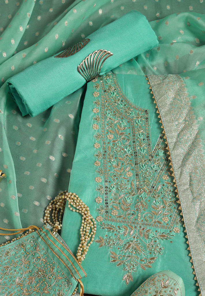 Chanderi Fabric Unstitched Suit