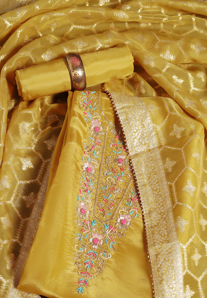 Uppada Silk Fabric Unstitched Suit