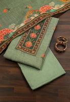 Printed Linen Cotton Unstitched Suit
