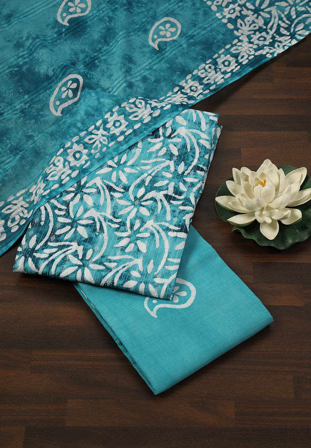 Batik Print Cotton Unstitched Suit