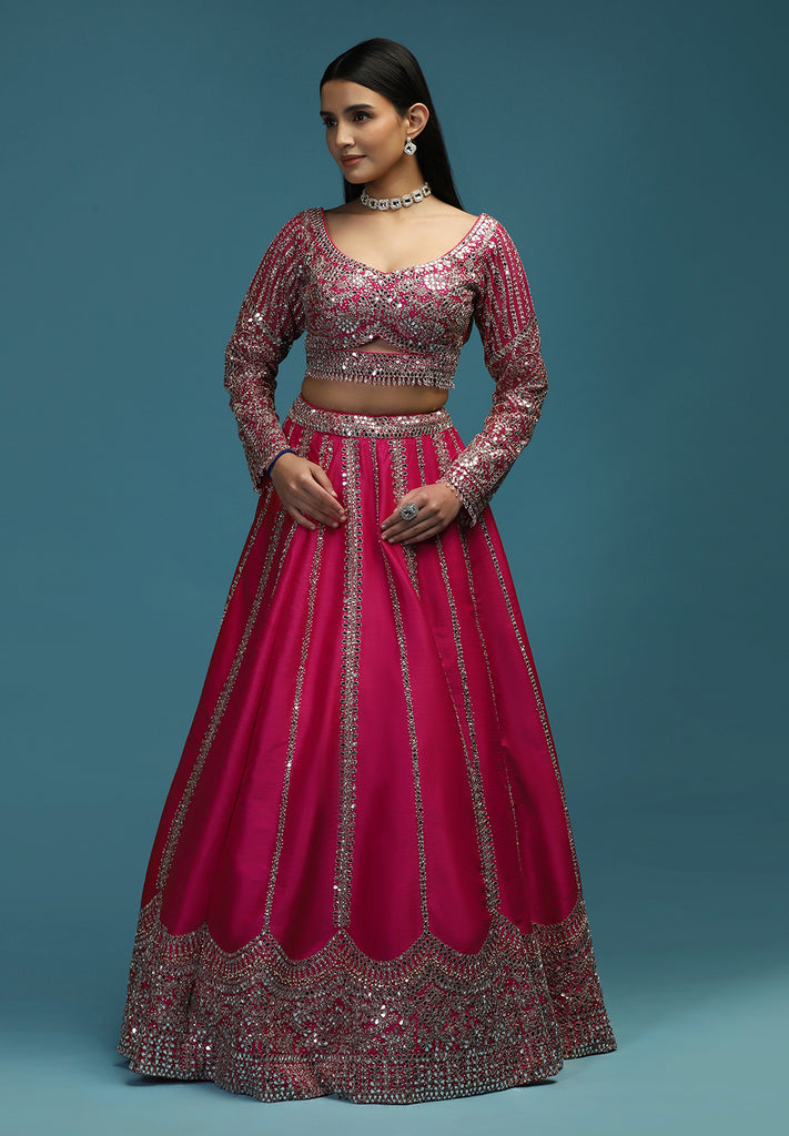 Buy Mirror Work Readymade Lehenga Online in india