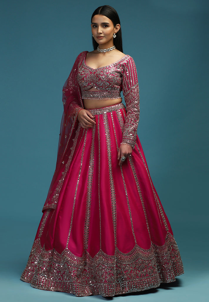 Buy Mirror Work Readymade Lehenga Online