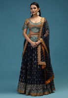 Shop Navy Blue Lehenga Set for Brides | Bombay Selections