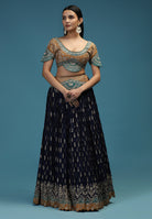 Buy Navy Blue Lehenga Set for Brides Online