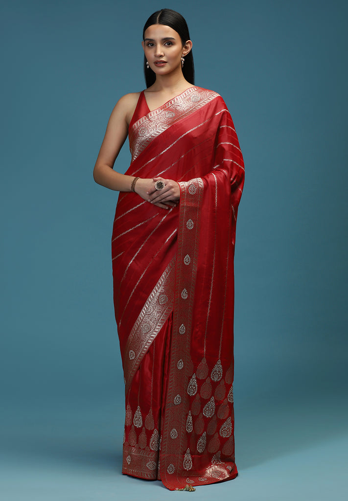 SATIN DESIGNER SAREE