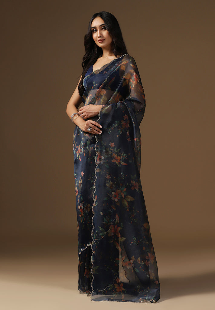 Stunning Organza Embroidery Saree for Women | Bombay Selections