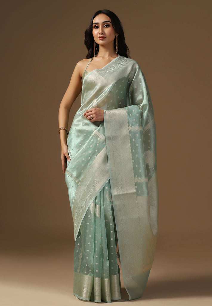 ORGANZA ZARI BORDER SAREE