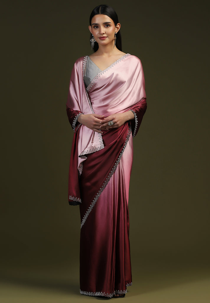 SATIN DESIGNER SAREE