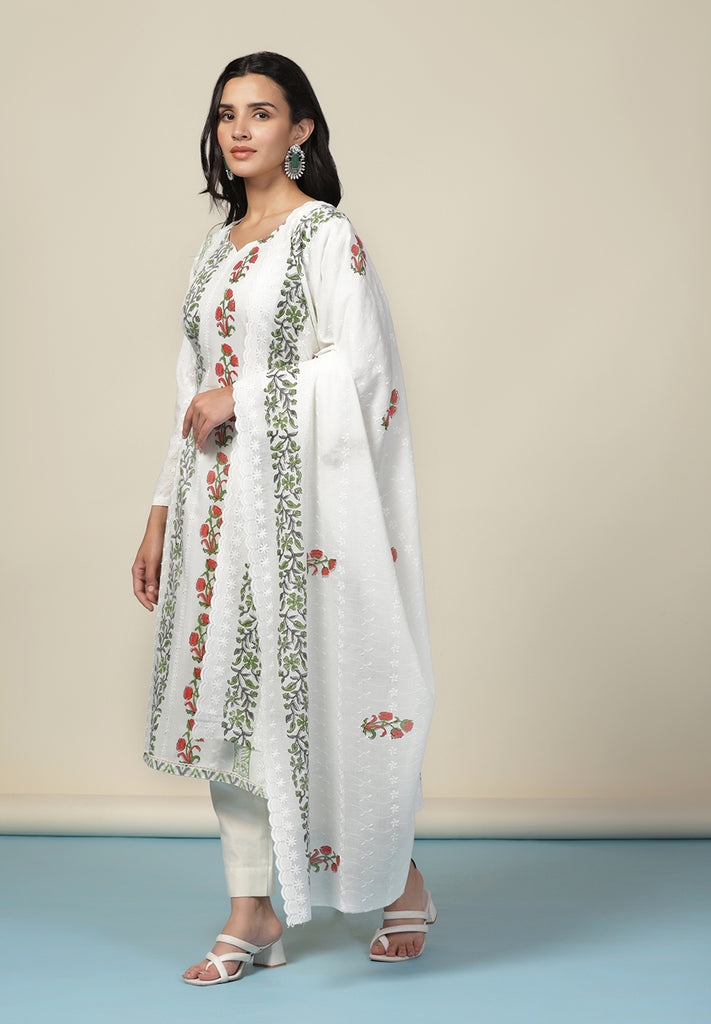 Unstitched Cotton Fabric Suit Online | Bombay Selections