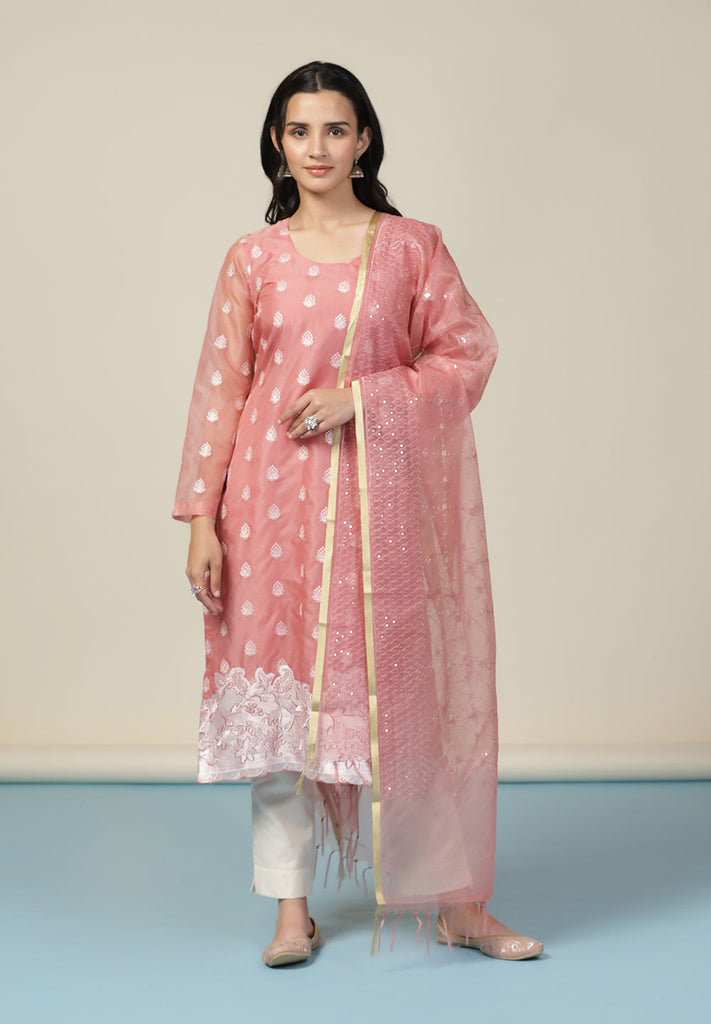 Resham Thread Work Unstitched Suit