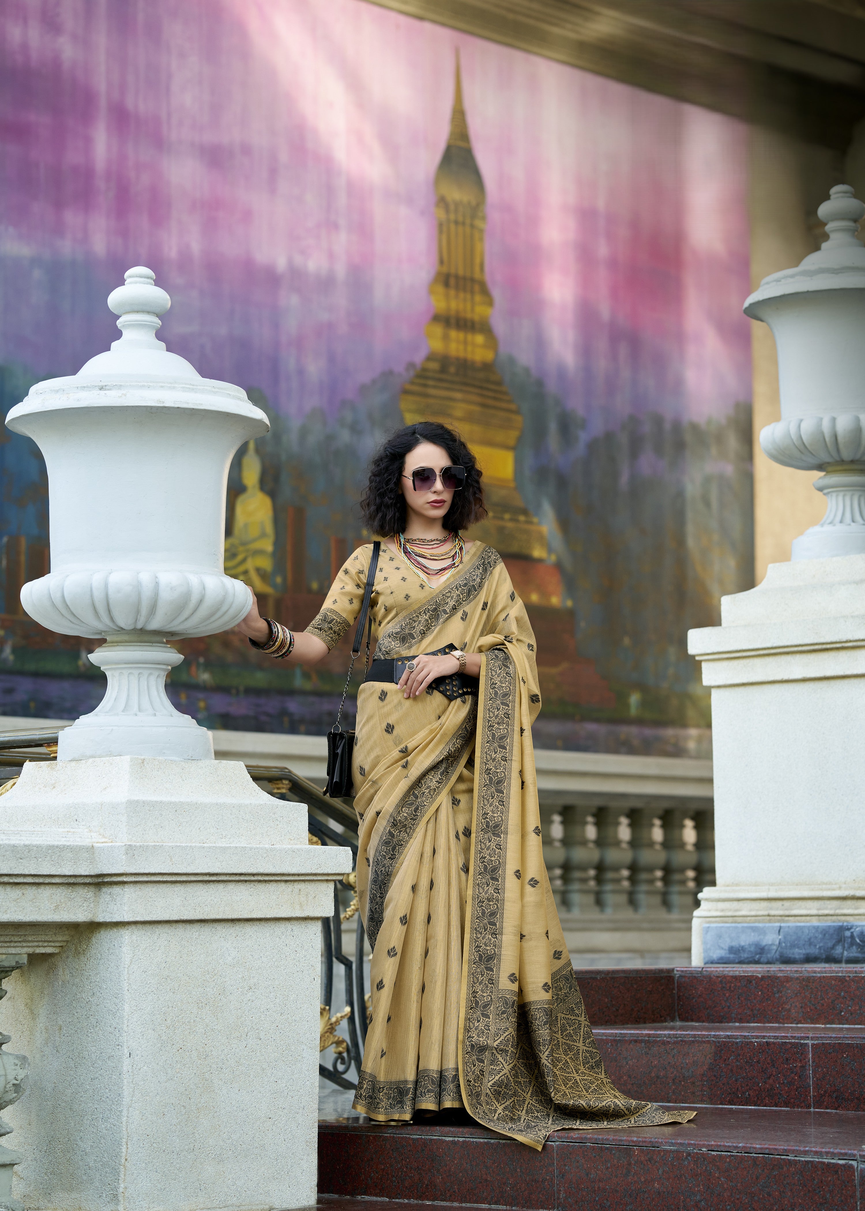 Cotton Saree with a Touch of Zari