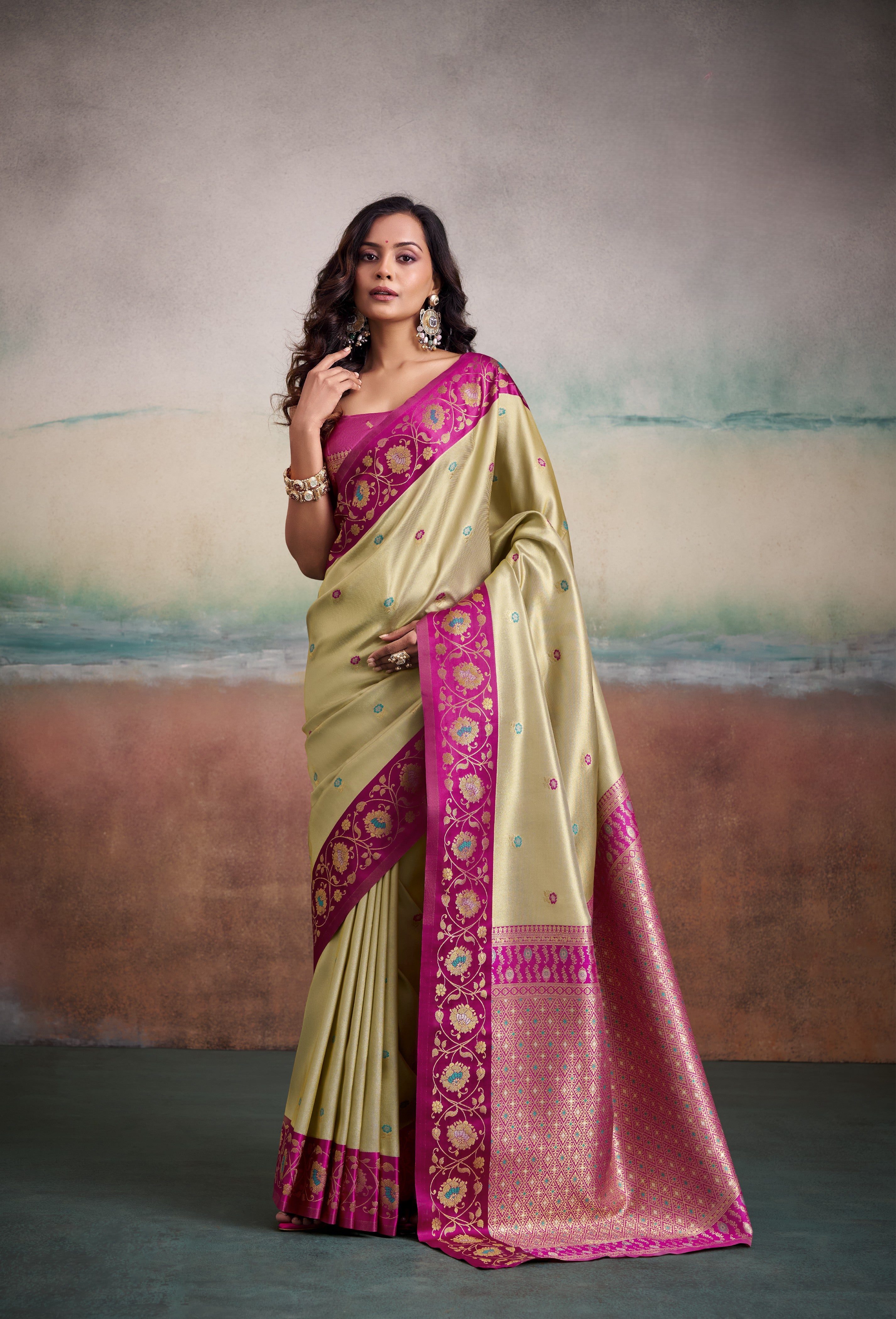 Banarasi Soft Silk Saree with Traditional Zari Weaving