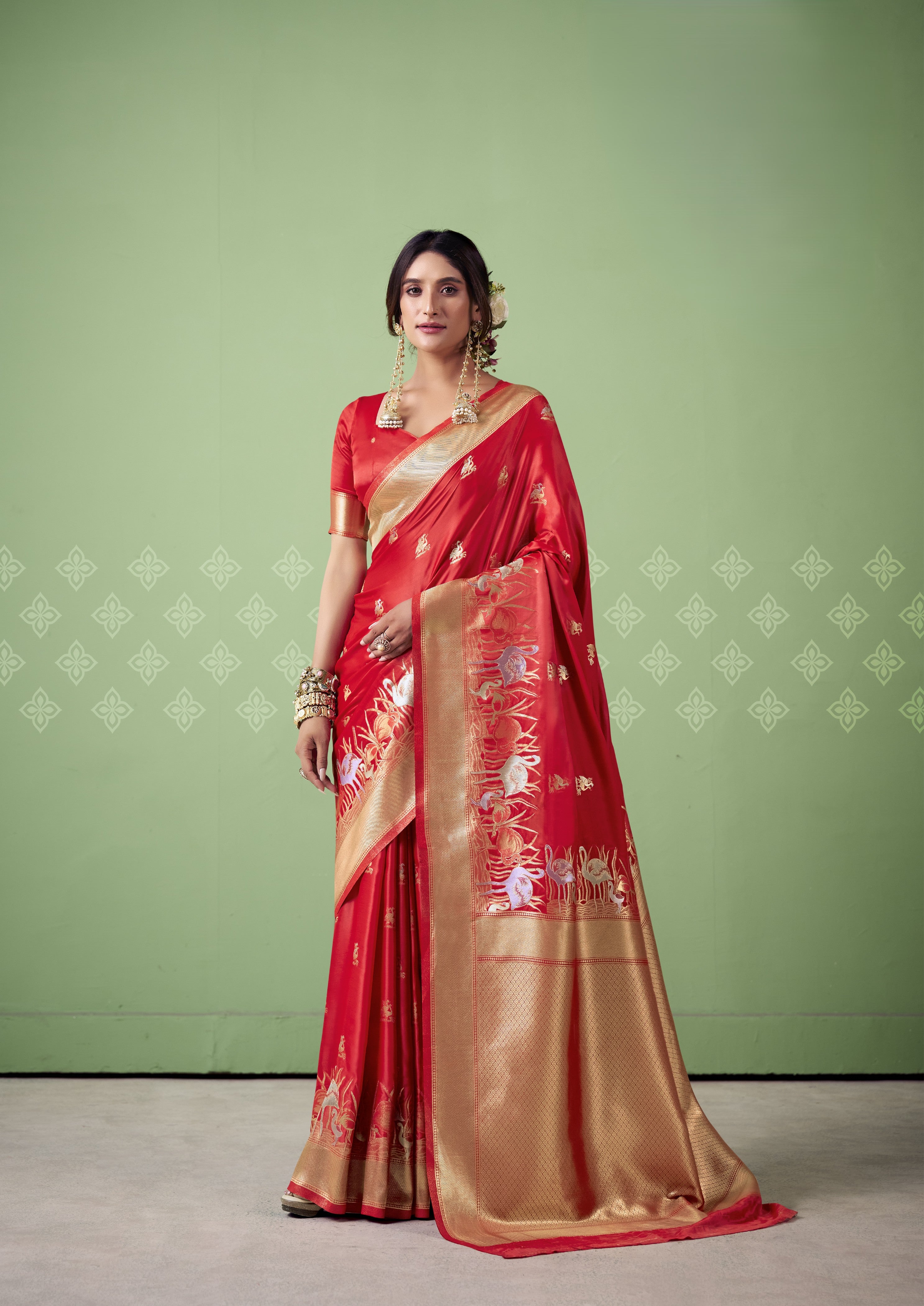 Timeless Silk Saree Adorned with Exquisite Figure Work