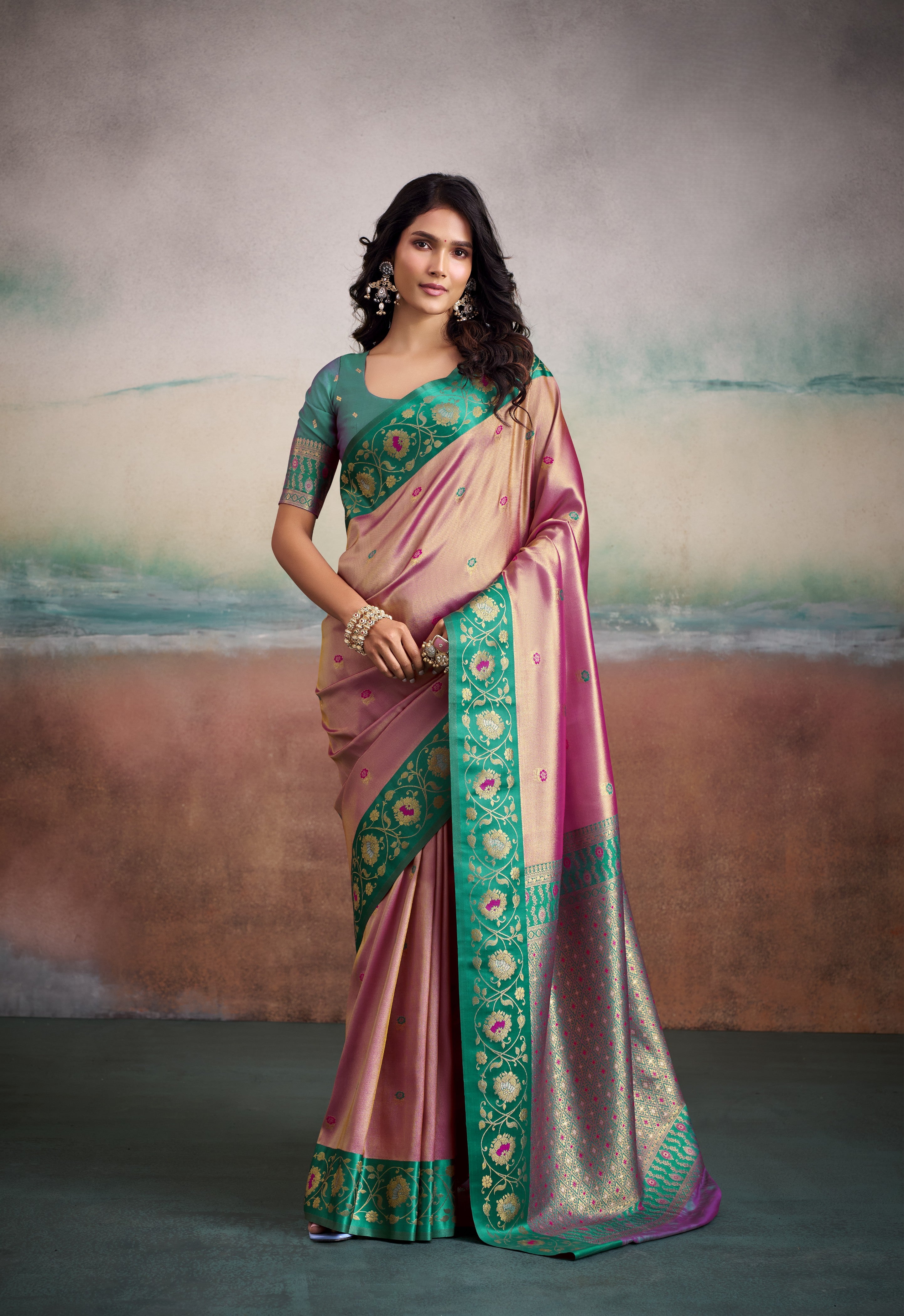 Banarasi Soft Silk Saree with Traditional Zari Weaving
