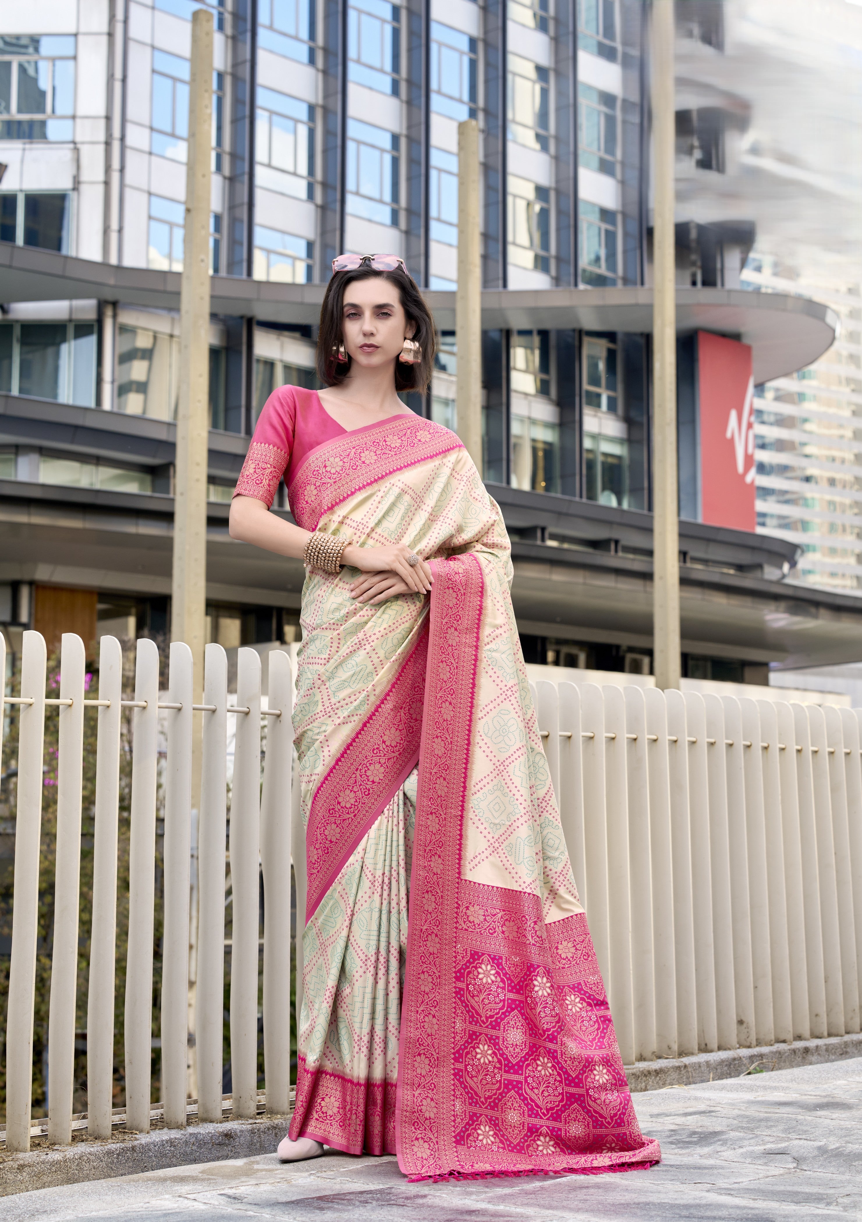 Banarasi Silk with Golden Zari Grandeur