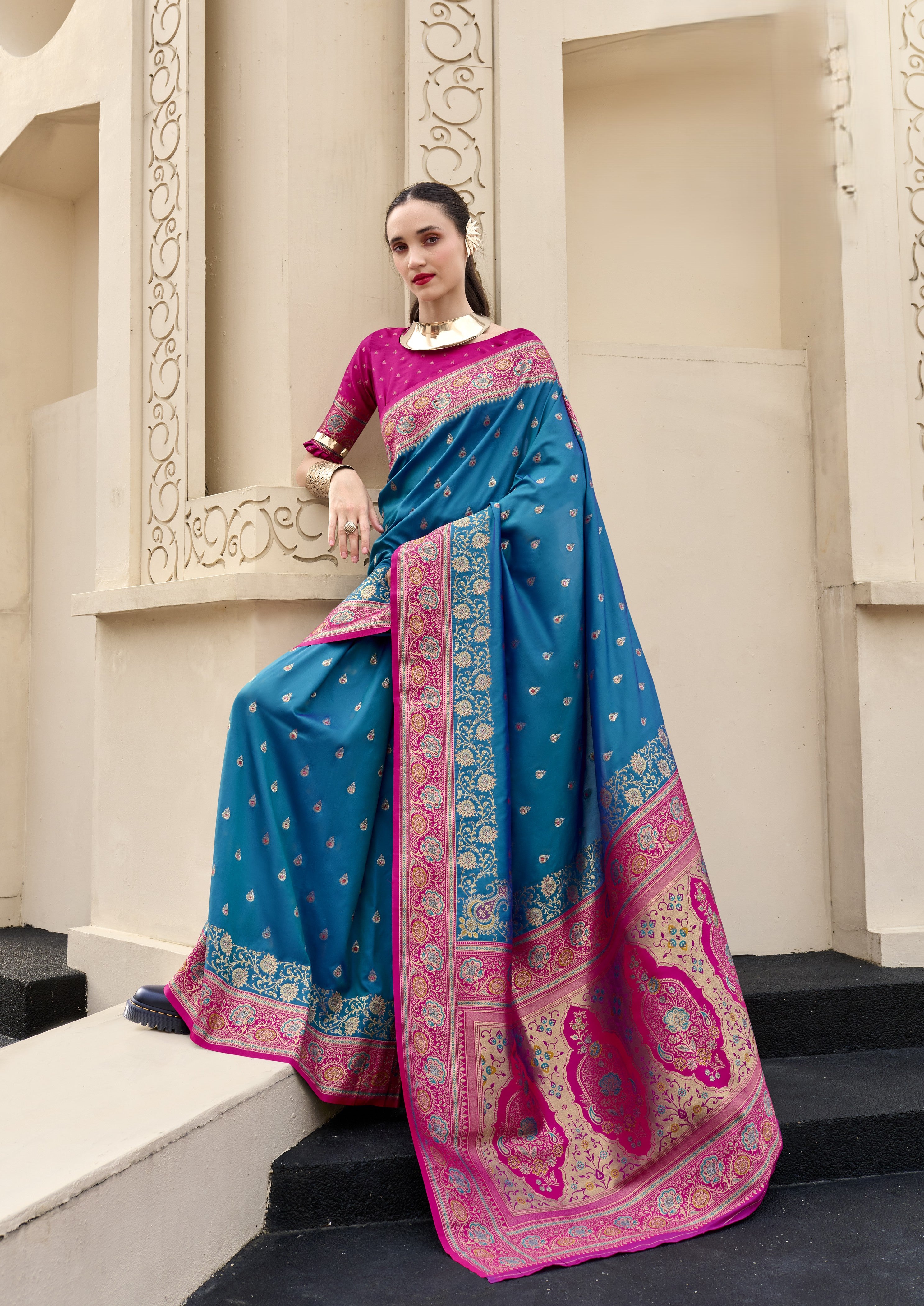 Banarasi Silk Saree With Zari