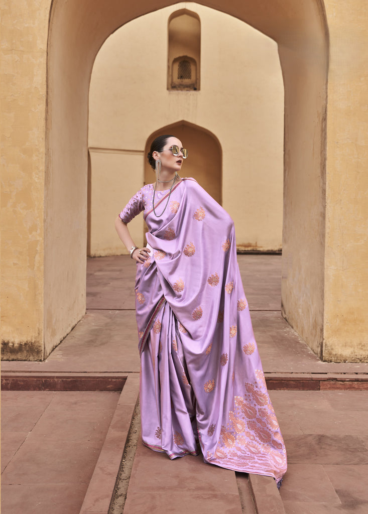 Banarasi Satin Silk Saree with Zari Perfection