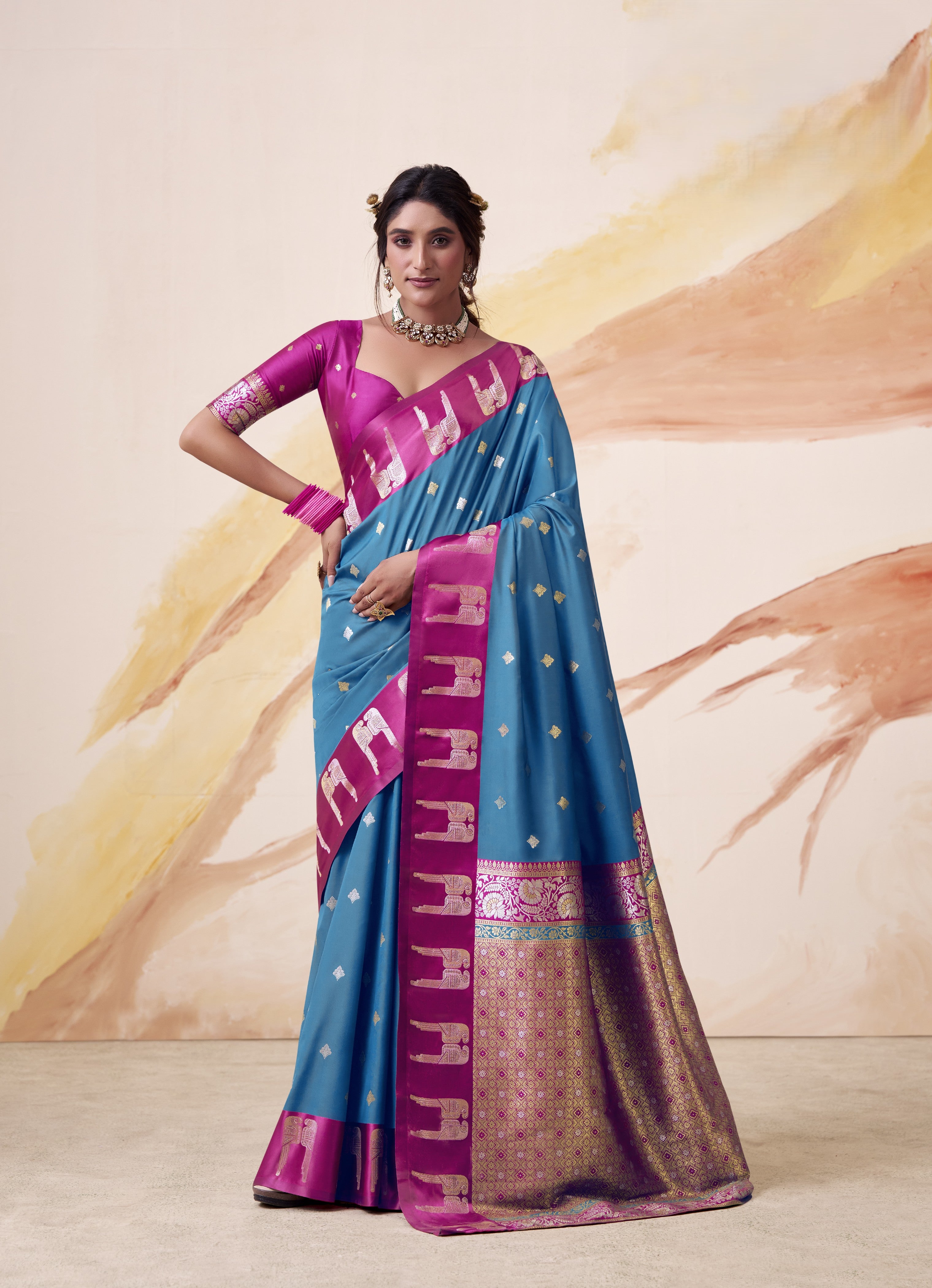 Banarasi Satin Silk Designer Saree